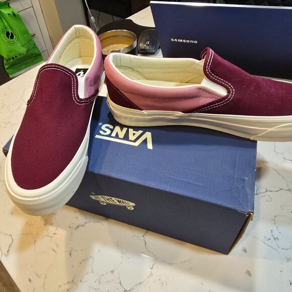 Vans Premium BMX Slip-on Reissue 98 LX Skate Shoes Maroon VN000CSE5T2 US 10 NEW - Picture 2 of 12